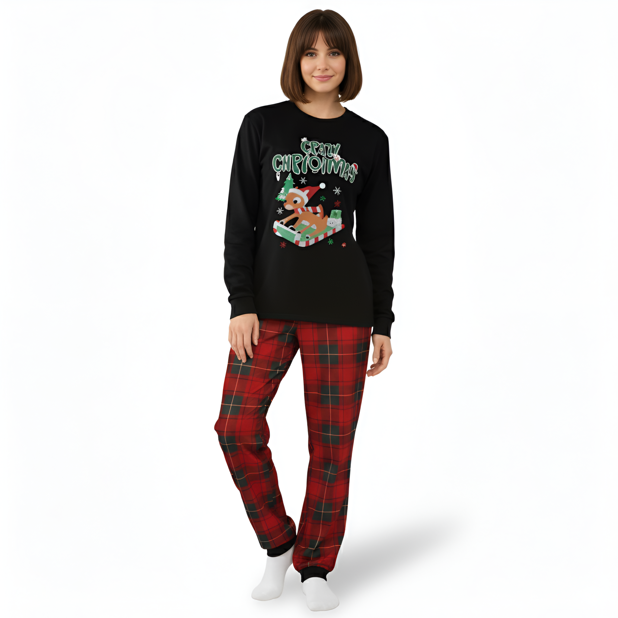 Crazy Christmas Printed Design Family Matching Pajama Sets